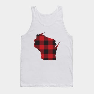 Wisconsin Plaid Flannel Print Tank Top